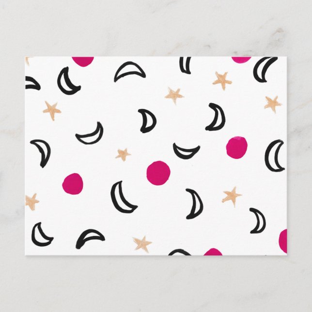 Postal Luna y estrellas (Anverso)