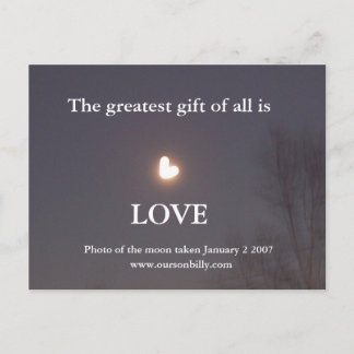 Postal lunar con forma de corazón