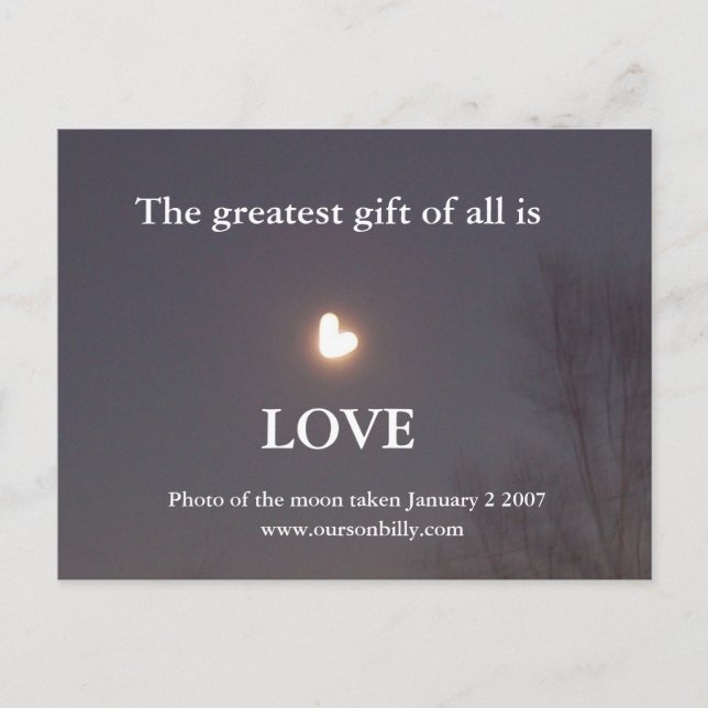 Postal lunar con forma de corazón (Anverso)