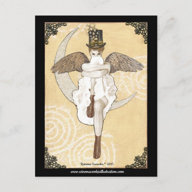 Postal lunar de Steampunk (Anverso)