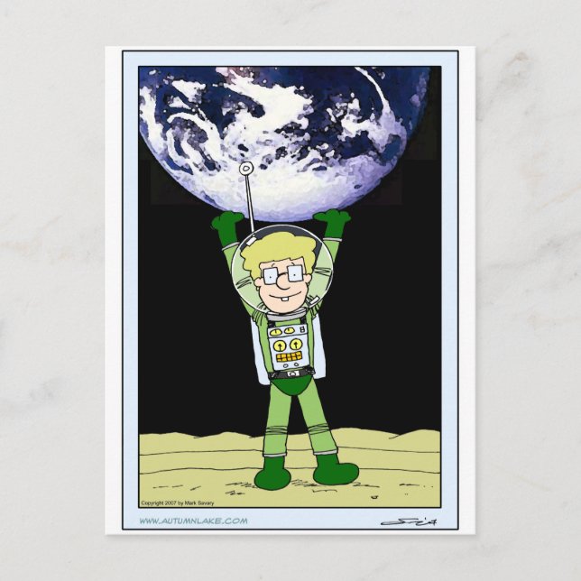 Postal "LUNAR TOURIST" del Lago Otoño (Anverso)
