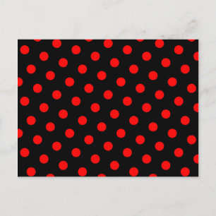 Postal Lunares rojos y negros