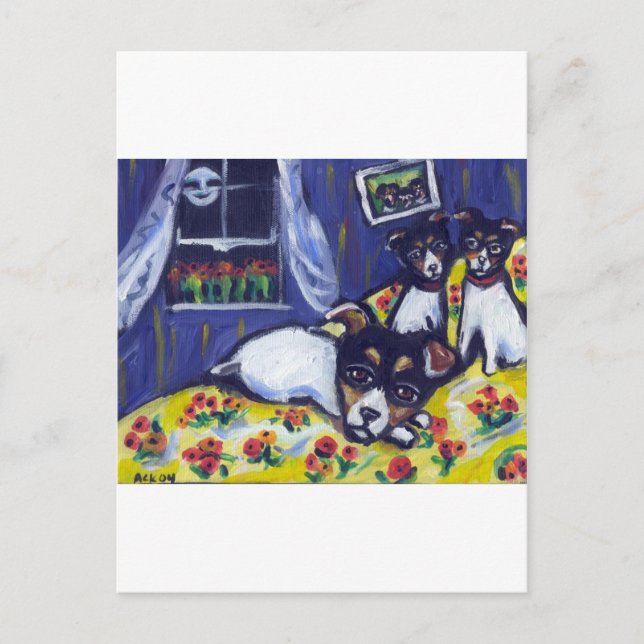 Postal Lunas de Rat terrier (Anverso)