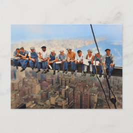 Postal Lunch Atop A Skyscraper 1932 NYC Remastered Color 