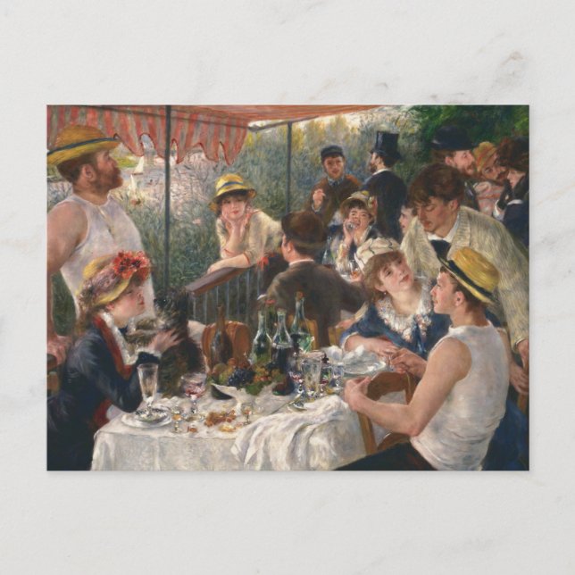 Postal Luncheon del Fiesta del barco por Renoir Postcard (Anverso)