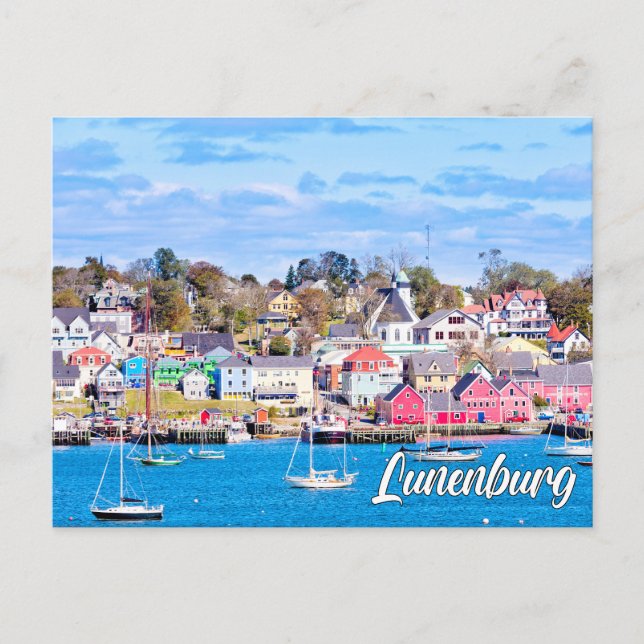 Postal Lunenburg, Nueva Escocia, Canadá (Anverso)