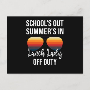 Postal Lunes de almuerzo de la escuela de vacaciones de v