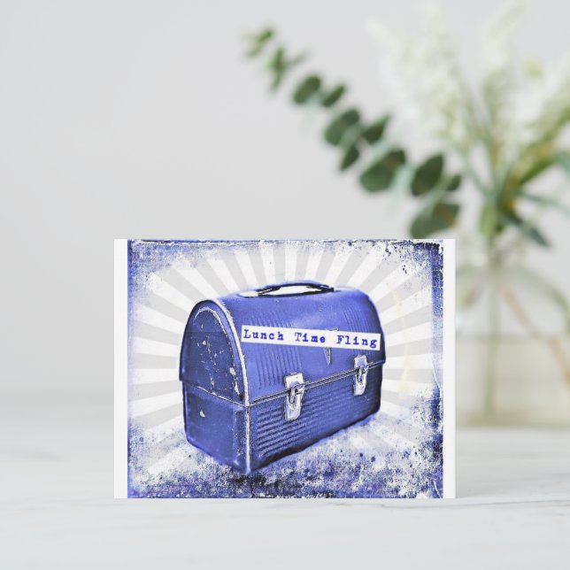 Postal Lunes de almuerzo Fling Blue (Anverso de pie)