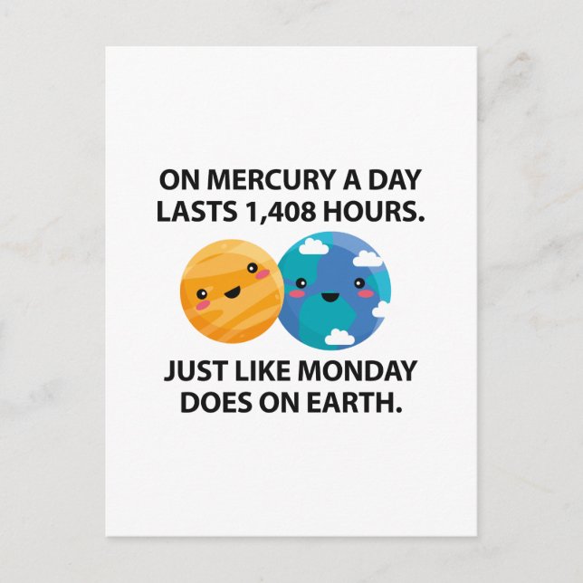Postal Lunes de mercurio (Anverso)