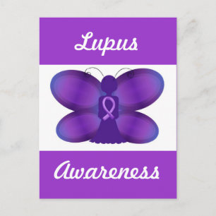 Postal Lupus Awareness morple fairfly mariposa