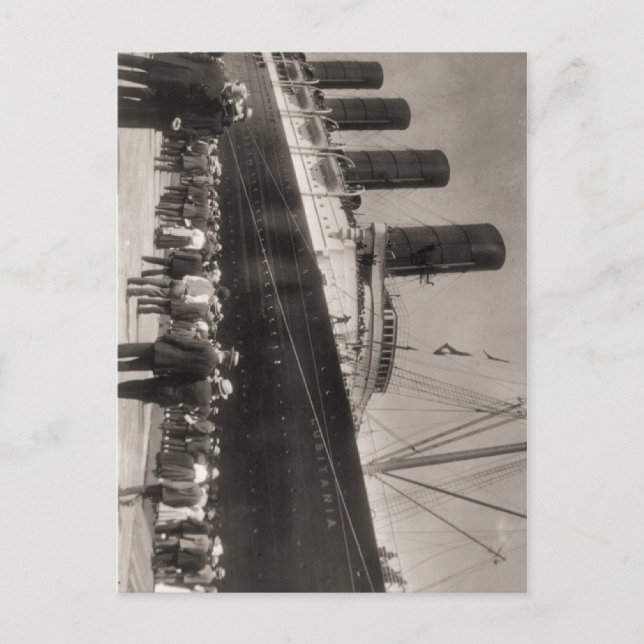 Postal Lusitania llega a Nueva York 1907 (Anverso)