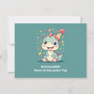 Postal Lustige Dino-Geburtstagskarte für Jungen