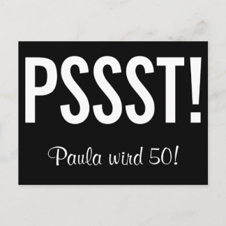 Postal Lustige Einladung als Postkarte