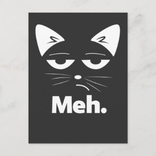 Postal Lustige Katze Sarkastisches Kitten Meh