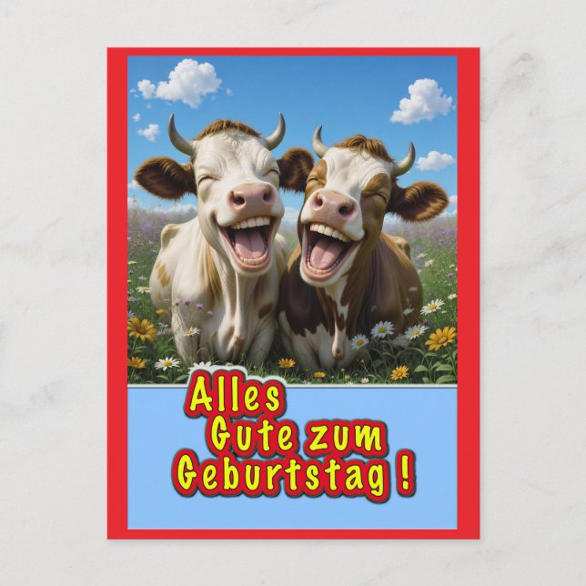 Postal lustige kühe (Anverso)