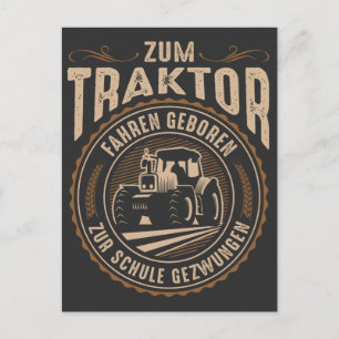 Postal Lustiger Traktor Spruch Dorf Landwirt Bauernhof