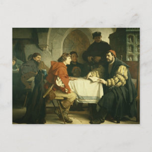 Postal Lutero en "Schwarzen Baeren" en Jena, 1873