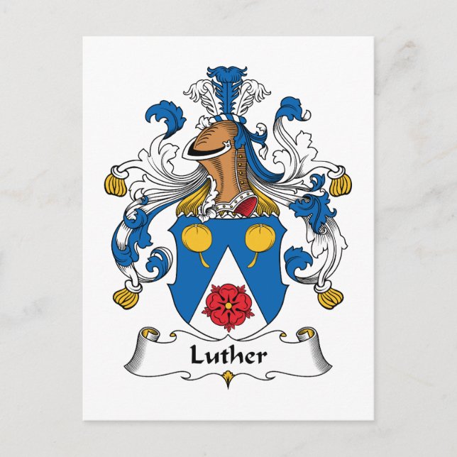 Postal Luther Family Crest (Anverso)