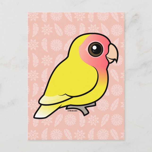 Postal Lutino Peach-face Lovebird (Anverso)