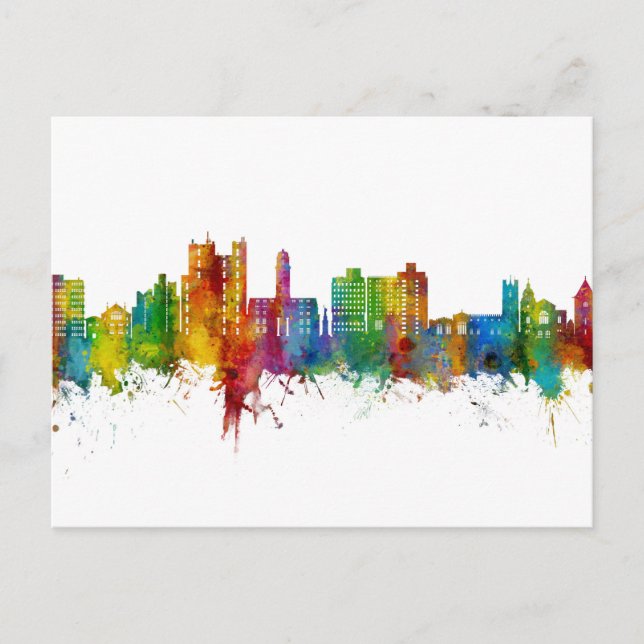 Postal Luton England Skyline (Anverso)