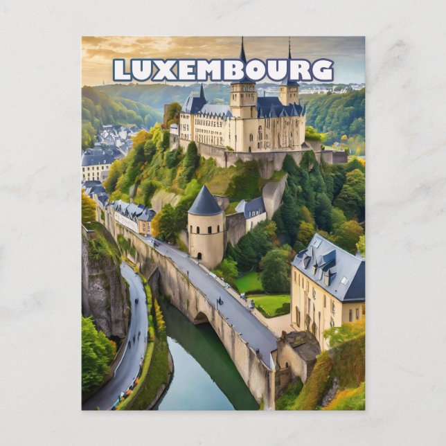 Postal Luxembourg, joyau niché entre vallées et collines (Anverso)
