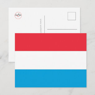 Postal Luxemburgo - bandera -