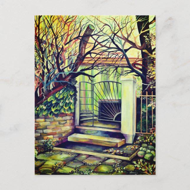 Postal Luxemburgo: Pintura bohemia vintage (Anverso)