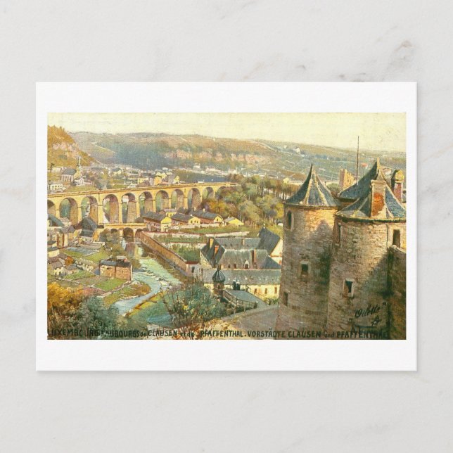Postal Luxemburgo vintage (Anverso)