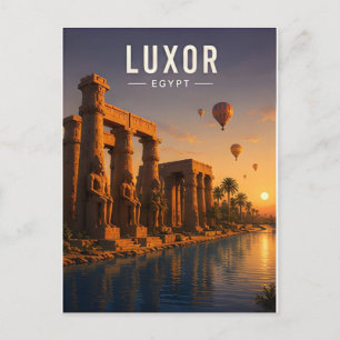 Postal Luxor Egipto Nilo Templos Patrimonio Antiguo Viaje