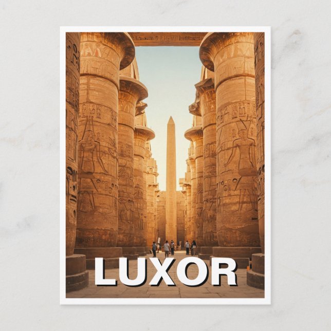 Postal Luxor Egypt Karnak Temple Travel (Anverso)