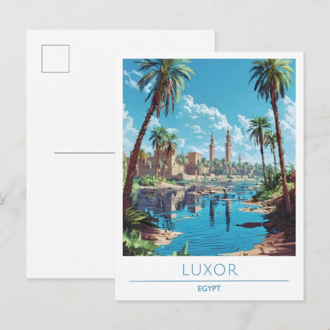 Postal Luxor Egypt Vintage Travel (Anverso / Reverso)