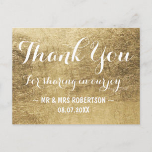 Postal Luxury faux gold leaf gracias