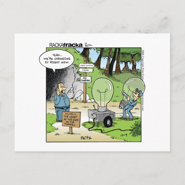 Postal Luz al final del túnel (Anverso)