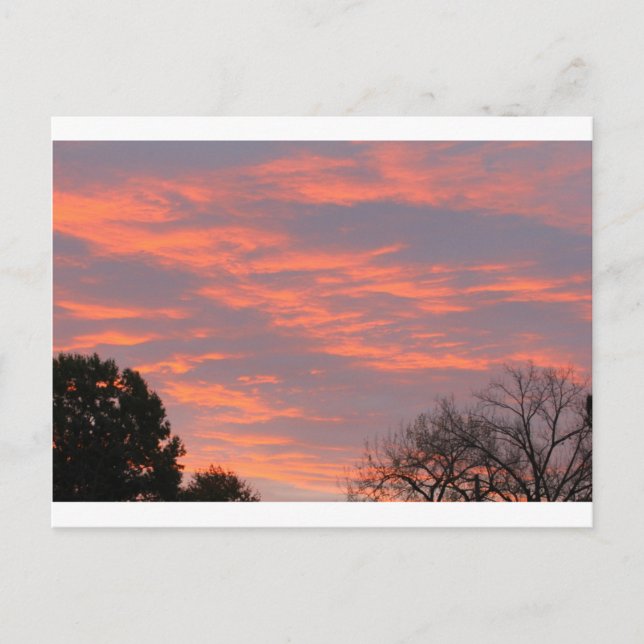 Postal Luz de atardecer en las nubes, Ohio (Anverso)