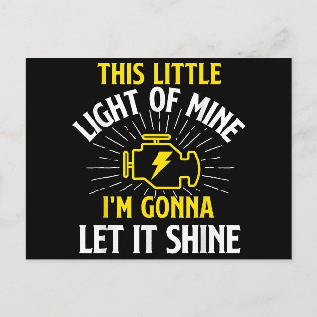 Postal Luz de control del motor - Mecánico Automático del (Anverso)