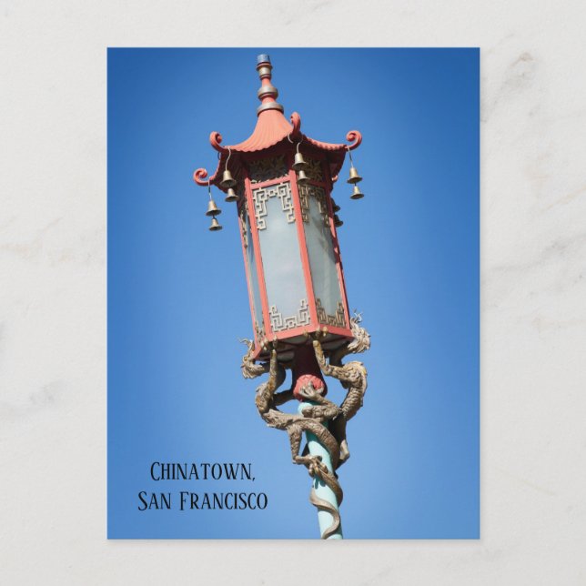 Postal Luz de Dragón, Chinatown, San Francisco, CA (Anverso)
