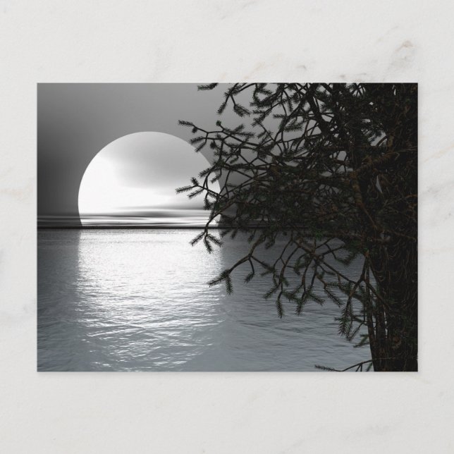 Postal Luz de la luna sobre el agua (Anverso)