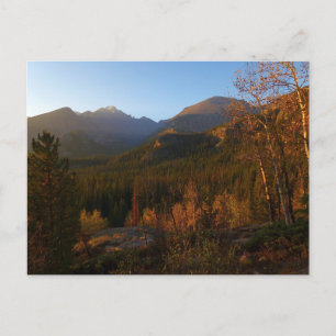 Postal Luz de la mañana en las Montañas Rocosas en otoño