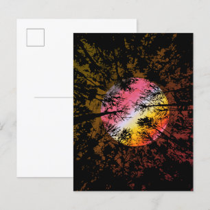 Postal Luz de luna a través de un bosque denso – Surreali