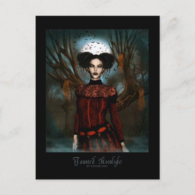 Postal Luz de luna embrujada (Anverso)