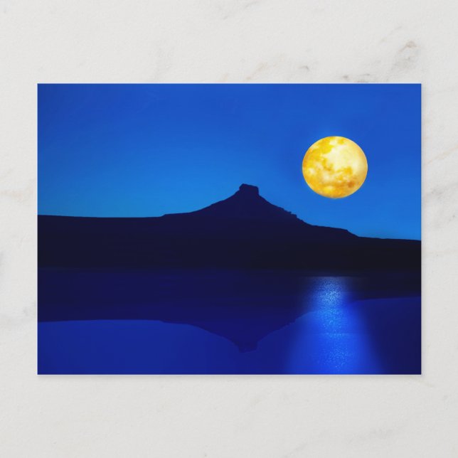 Postal Luz de luna emergente (Anverso)