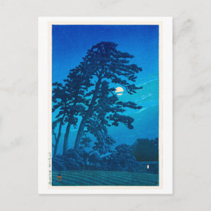 Postal Luz de luna en Magome, Hasui Kawase, Woodcut