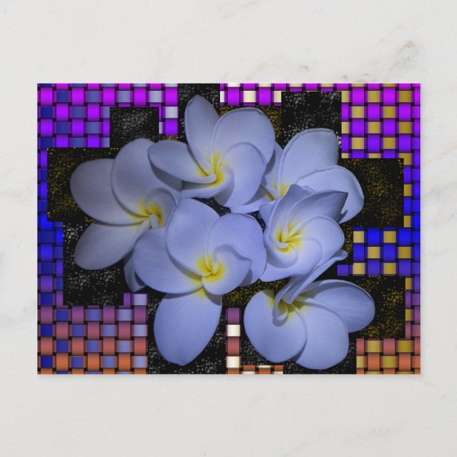 Postal Luz de luna Stardus Plumeria tWeave (Anverso)