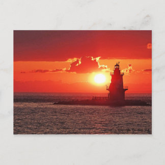 Postal Luz de punto de orientación al atardecer