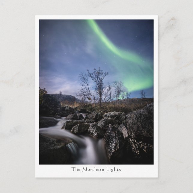 Postal Luz del Norte Noruega (Anverso)