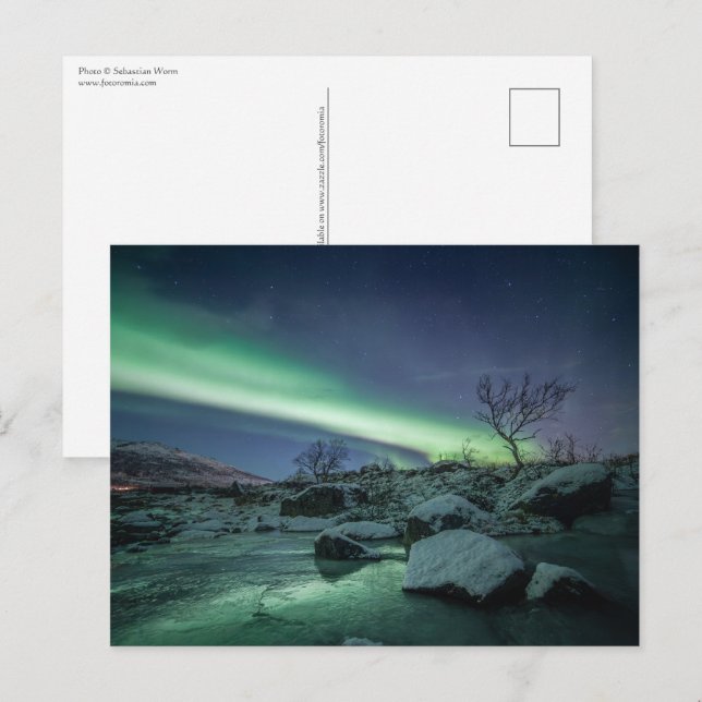 Postal Luz del Norte Noruega (Anverso / Reverso)