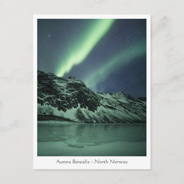 Postal Luz del Norte Noruega (Anverso)