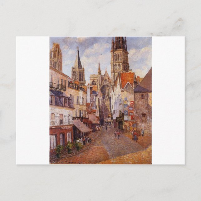 Postal Luz del sol, tarde, Rue de l'Epicerie, Rouen (Anverso)