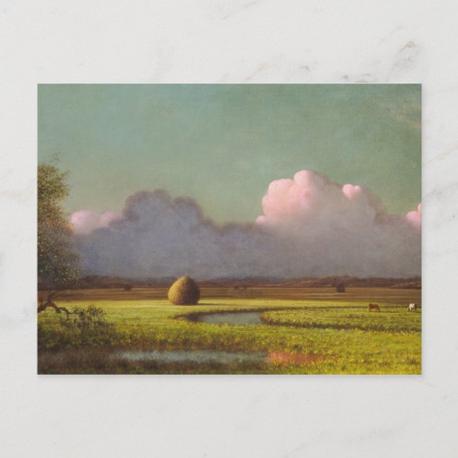 Postal Luz del sol y sombra, los pantanos de Newbury (Anverso)