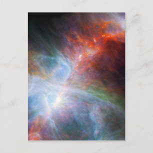 Postal Luz infrarroja en la nebulosa de Orión
